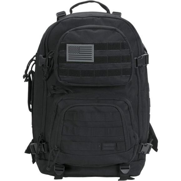 Tactical Laptop Backpack Large Black USB Port Anti Theft Travel Bag 17 Inch - Picture 1 of 7